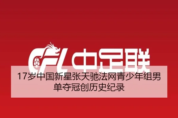 17岁中国新星张天驰法网青少年组男单夺冠创历史纪录